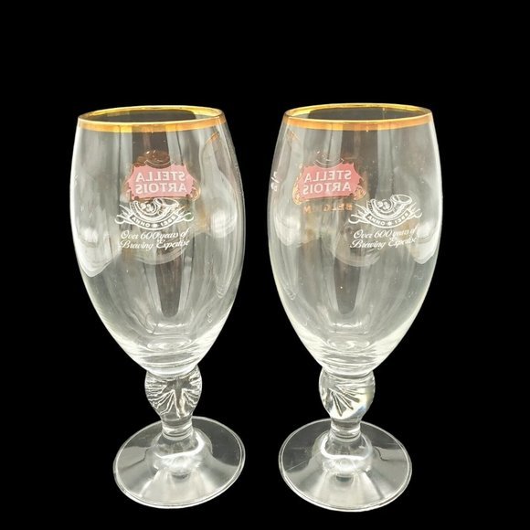 Set of 2 Stella Artois Chalice 40 CL Beer Glasses Pub Bar Goblet Man Cave Pair 8 - Picture 4 of 6